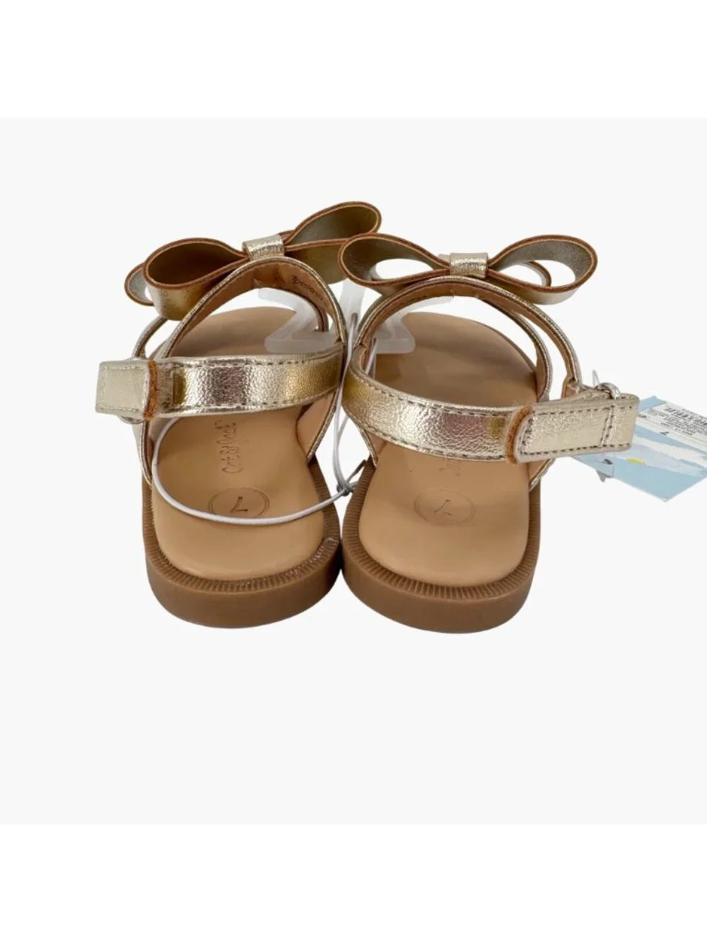 NEW Cat & Jack Toddler Girls' Ruby Bow Sandals - Gold